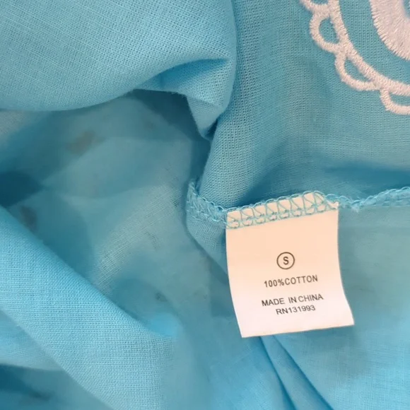 Mud Pie Blue and White Tunic Top Small - Picture 15 of 15